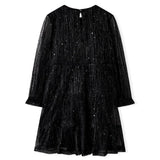 VidaXL Kinderkleid mit langen Ärmeln 104 Schwarz