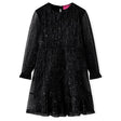 VidaXL Kinderkleid mit langen Ärmeln 116 Schwarz