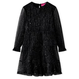 VidaXL Kinderkleid mit langen Ärmeln 116 Schwarz
