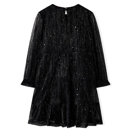 VidaXL Kinderkleid mit langen Ärmeln 116 Schwarz