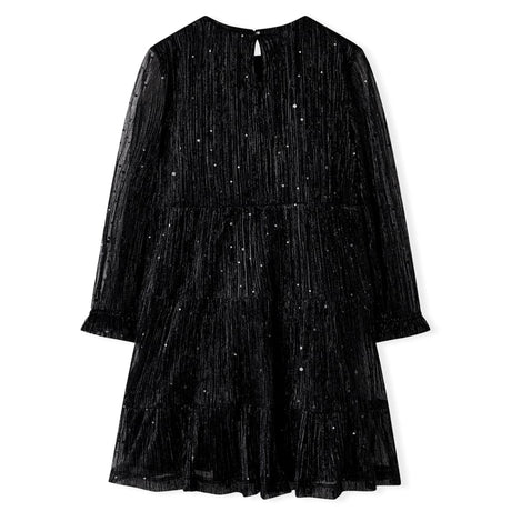 VidaXL Kinderkleid mit langen Ärmeln 128 Schwarz