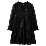 VidaXL Kinderkleid mit langen Ärmeln 140 Schwarz