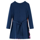 VidaXL Kinderkleid mit langen Ärmeln 92 Marineblau