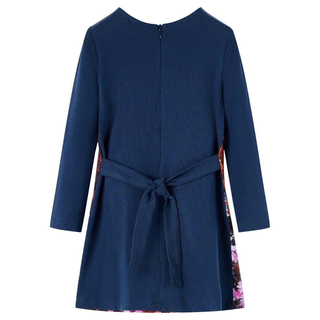 VidaXL Kinderkleid mit langen Ärmeln 140 Marineblau