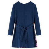 VidaXL Kinderkleid mit langen Ärmeln 140 Marineblau