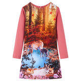 VidaXL Kinderkleid mit langen Ärmeln 92 Altrosa