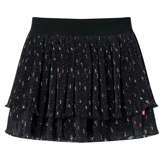 VidaXL Kinderrock mit Lagenrüschen 116 Schwarz