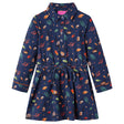 VidaXL Kinderkleid mit langen Ärmeln 116 Marineblau