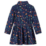 VidaXL Kinderkleid mit langen Ärmeln 116 Marineblau