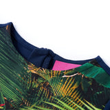 VidaXL Kinderkleid mit langen Ärmeln 92 Marineblau