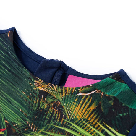 VidaXL Kinderkleid mit langen Ärmeln 104 Marineblau