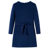 VidaXL Kinderkleid mit langen Ärmeln 140 Marineblau