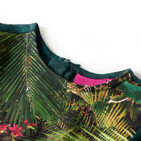 VidaXL Kinderkleid mit langen Ärmeln 104 Dunkelgrün
