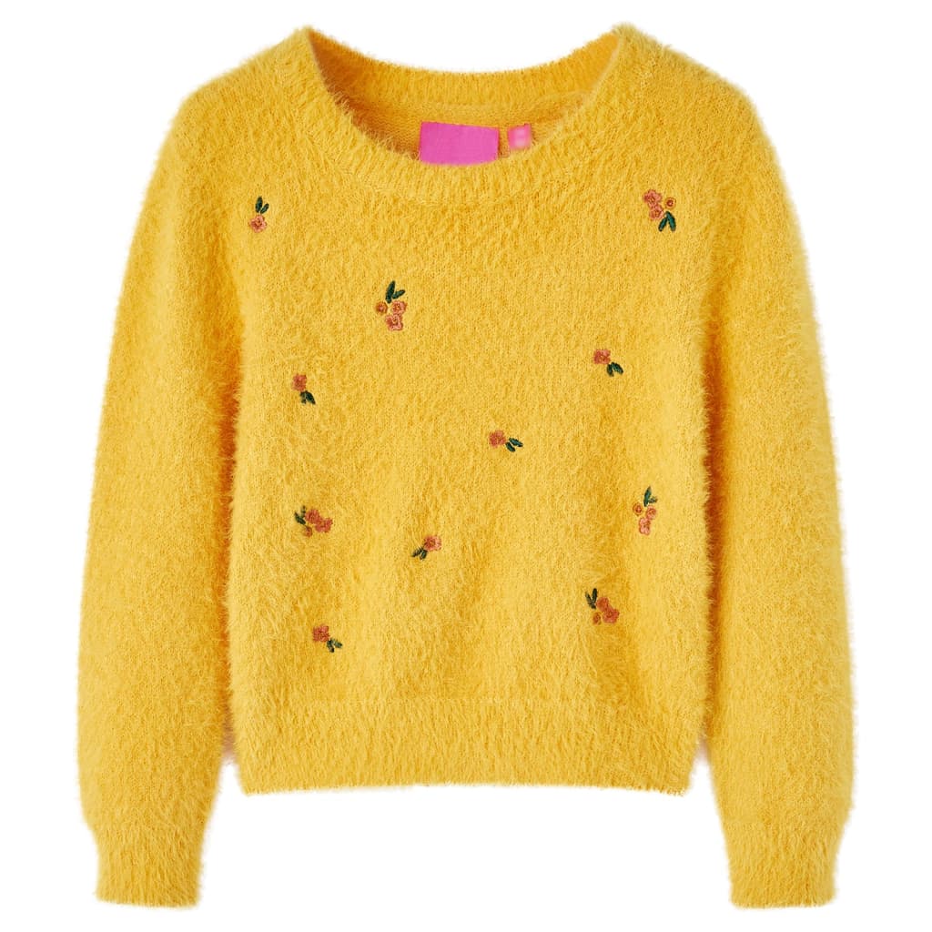 VidaXL Kinderpullover gestrickt 104 Ocker