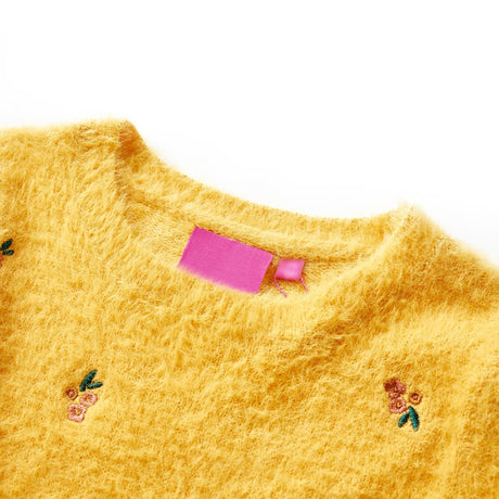 VidaXL Kinderpullover gestrickt 104 Ocker
