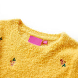 VidaXL Kinderpullover gestrickt 116 Ocker