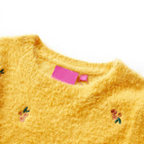 VidaXL Kinderpullover gestrickt 140 Ocker