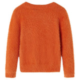 VidaXL Kinderpullover gestrickt 128 Orange-Braun