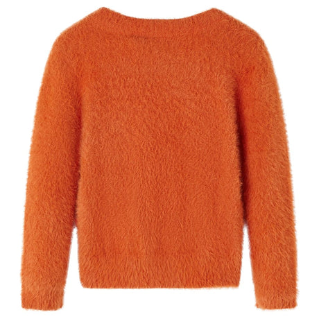 VidaXL Kinderpullover gestrickt 128 Orange-Braun