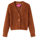 VidaXL Kinderstrickjacke 104 cognacfarben