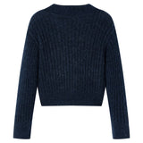 VidaXL Kinderstrickjacke gestrickt 92 Marineblau