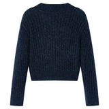 VidaXL Kinderstrickjacke gestrickt 116 Marineblau