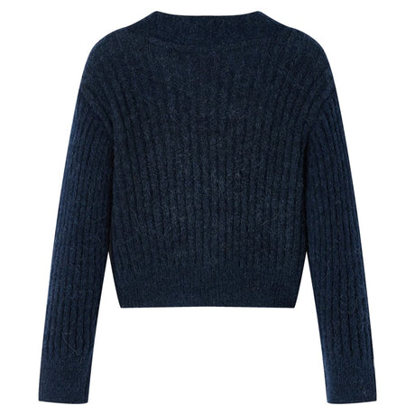VidaXL Kinderstrickjacke gestrickt 116 Marineblau