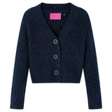 VidaXL Kinderstrickjacke gestrickt 128 Marineblau