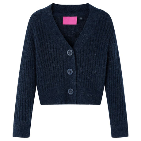 VidaXL Kinderstrickjacke 140 Marineblau gestrickt