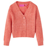 VidaXL Kinderstrickjacke gestrickt 116 mittelrosa