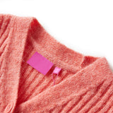 VidaXL Kinderstrickjacke gestrickt 116 mittelrosa