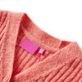 VidaXL Kinderstrickjacke gestrickt 128 mittelrosa