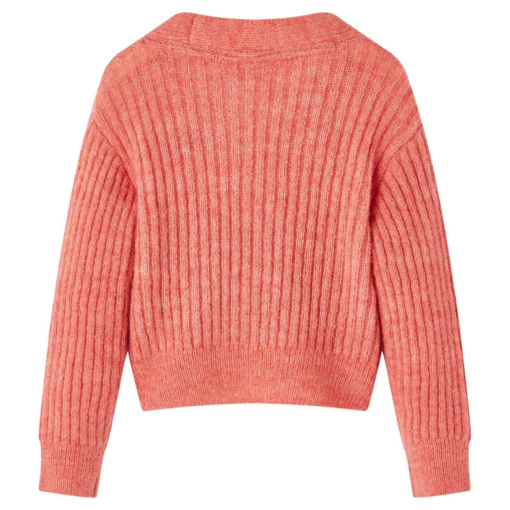 VidaXL Kinderstrickjacke 140 mittelrosa gestrickt