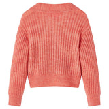 VidaXL Kinderstrickjacke 140 mittelrosa gestrickt