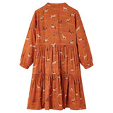 VidaXL Kinderkleid 92 cognacfarben