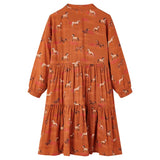 VidaXL Kinderkleid 140 cognacfarben