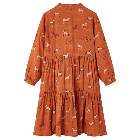 VidaXL Kinderkleid 140 cognacfarben