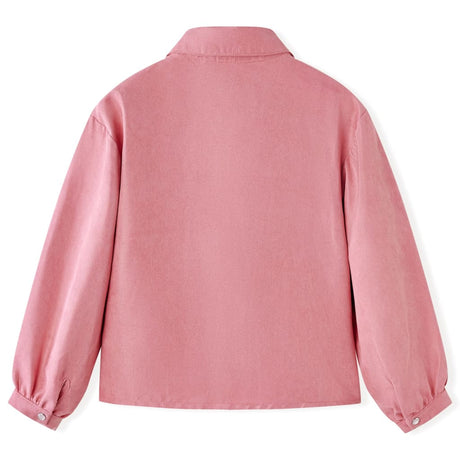 VidaXL Kinderbluse mit Laternenärmeln 116 Altrosa