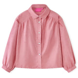 VidaXL Kinderbluse mit Laternenärmeln 128 Altrosa