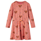 VidaXL Kinderkleid 128 Altrosa