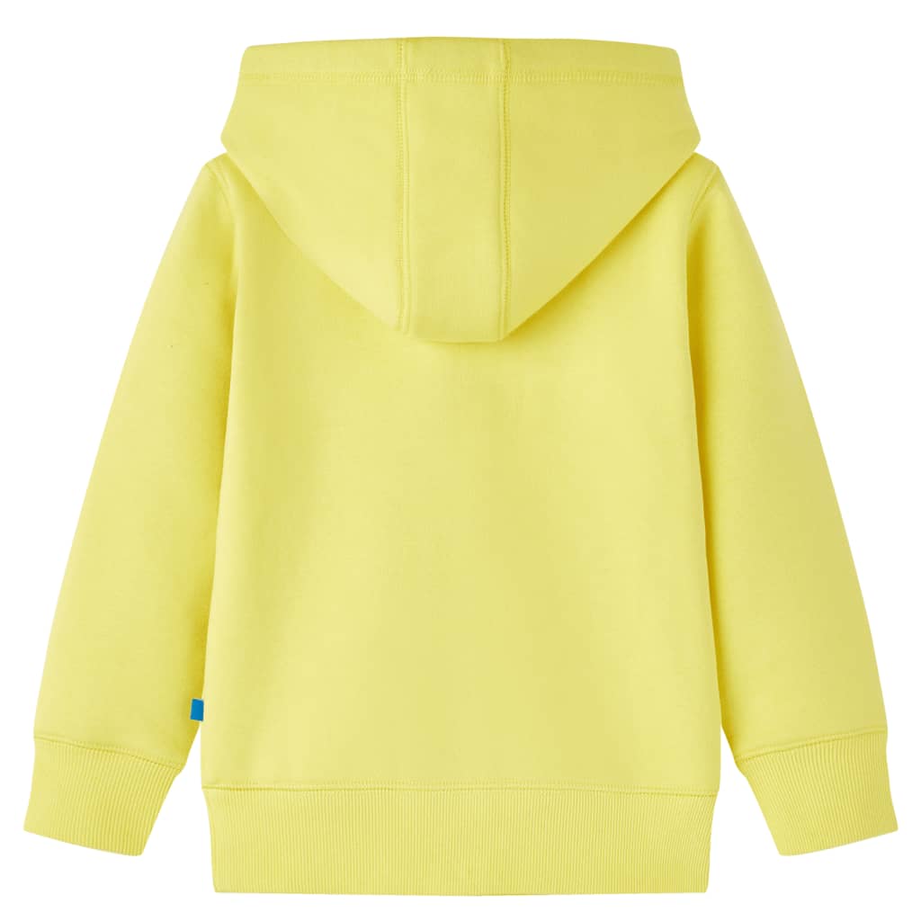 VidaXL Kinderstrickjacke mit Kapuze und Reißverschluss 104 Hellgelb