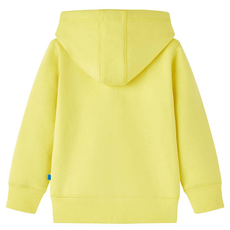 VidaXL Kinderstrickjacke mit Kapuze und Reißverschluss 104 Hellgelb