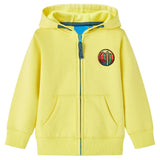 VidaXL Kinderstrickjacke mit Kapuze und Reißverschluss 140 Hellgelb