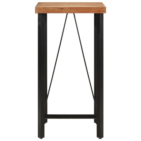 Vidaxl bartafel 55x55x107 cm massief acaciahout en ijzer