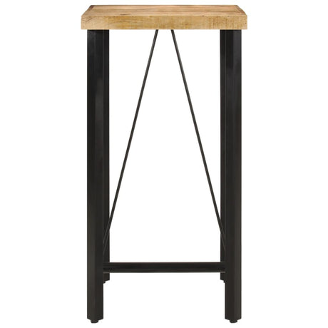 Vidaxl bartafel 55x55x107 cm massief mangohout en ijzer