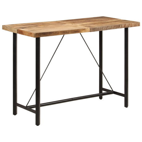 Vidaxl bartafel 150x70x107 cm massief mangohout en ijzer