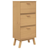 Vidaxx Schuhschrank Olden 55x35x120 cm Kiefernholz braun