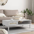 Vidaxl salontafel senja 100x55x33 cm rattan-look massief hout wit