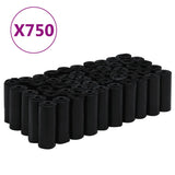 Vidaxl Hundekotbeutel 750 PCs 30x20 cm Polyethylen Schwarz