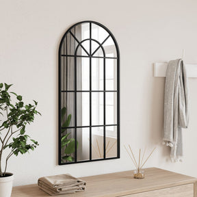 Vidaxx Wandspiegelbogen 40x80 cm Eisen schwarz
